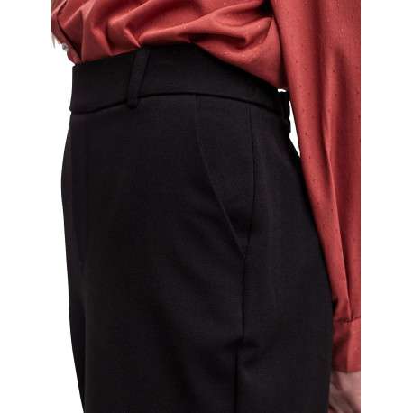 Pantalon Chino Maya noir uni à coupe bootcut avec dos élastiqué - Image 12