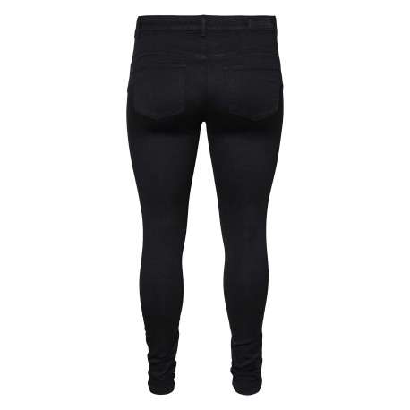 Pantalon 5 Poches Grande Taille noir uni avec une coupe slim - Image 2