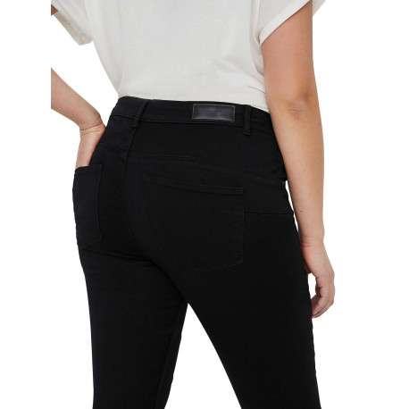 Pantalon 5 Poches Grande Taille noir uni avec une coupe slim - Image 5