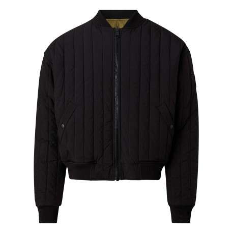 Bomber kaki uni coupe bombers avec un col teddy reversible - Image 7