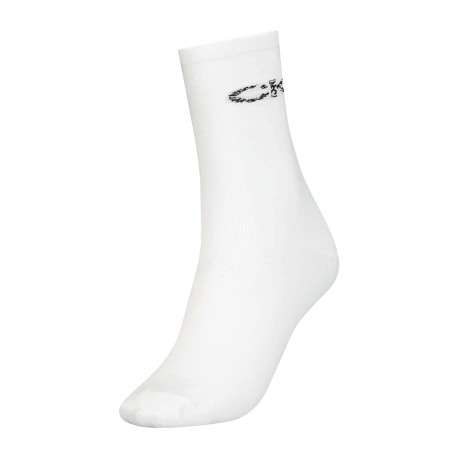 Coffret de 3 paires de chaussettes hautes noir unies avec une coupe haute et logo de la marque sur le côté - Image 3