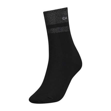 Coffret chaussettes hautes noir unies avec une coupe haute et chiné au dessus de la cheville