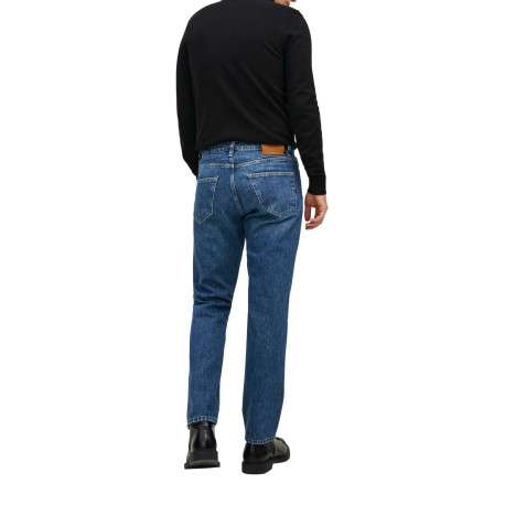 Jean Chris en coton mélangé indigo avec une coupe regular et patch à l'arrière - Image 6