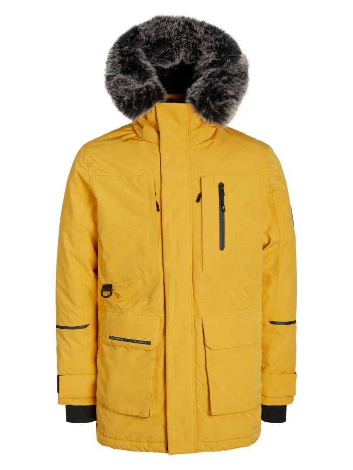 Parka jaune unie coupe...