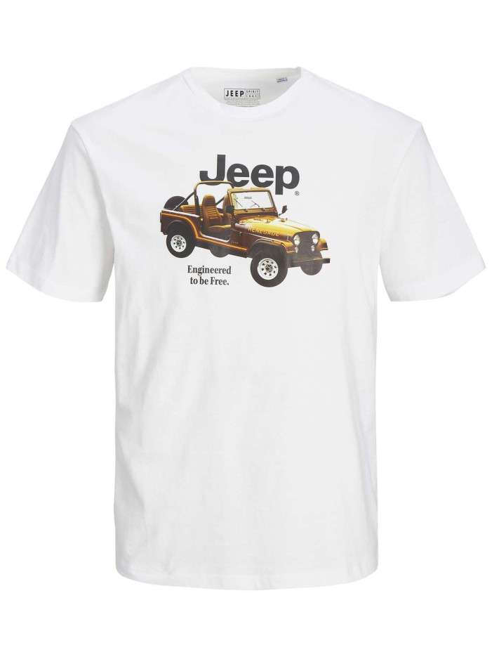 T-shirt en coton blanc uni...