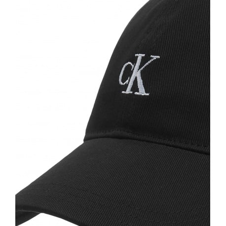 Casquette en coton noire unie coupe strapback avec visière arrondie - Image 5