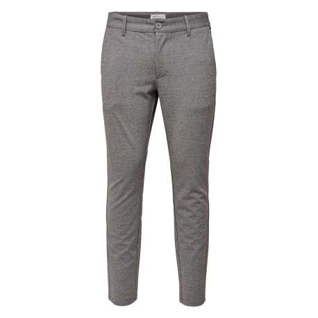 Pantalon Chino Mark Pant gris uni avec une coupe slim et des poches latérales - Image 2