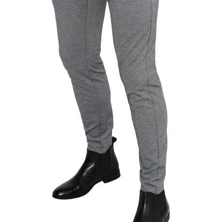 Pantalon Chino Mark Pant gris uni avec une coupe slim et des poches latérales - Image 12
