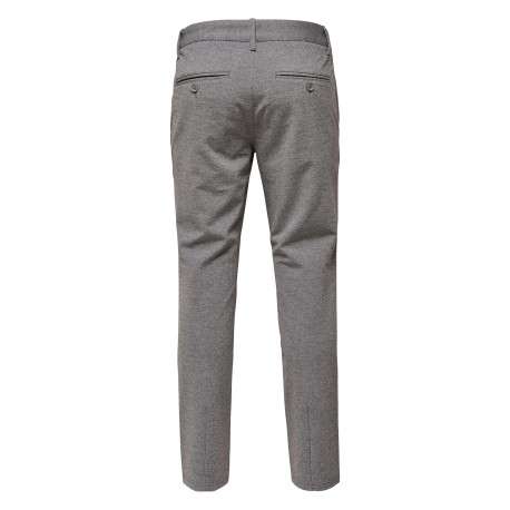 Pantalon Chino Mark Pant gris uni avec une coupe slim et des poches latérales - Image 14