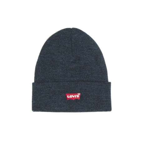Bonnet bleu marine à revers avec patch logo iconique - Image 2