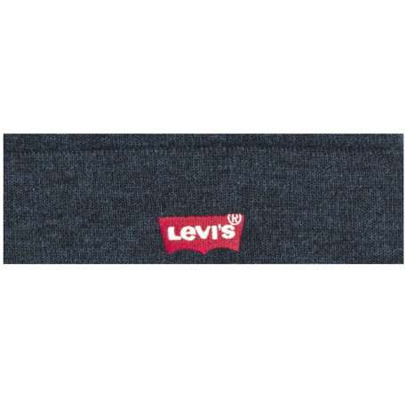 Bonnet bleu marine à revers avec patch logo iconique - Image 3