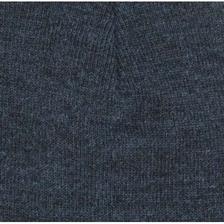 Bonnet bleu marine à revers avec patch logo iconique - Image 4