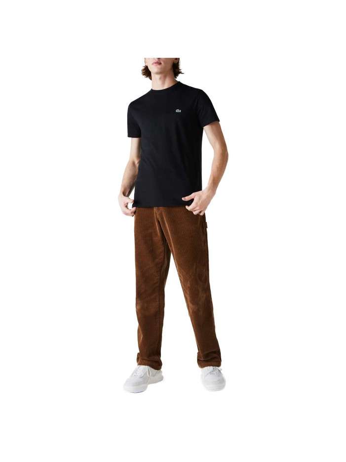 T-shirt en coton noir uni...