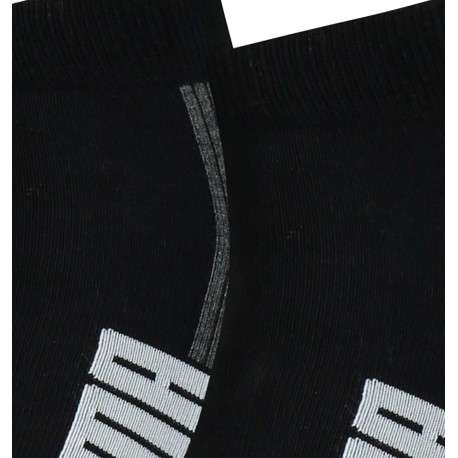 Lot de 2 paires de chaussettes basses en coton mélangé noires coupe quarter - Image 3