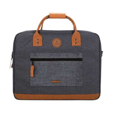 Porte-documents anthracite chiné avec fermeture zippée et pochettes interchangeables - Image 3