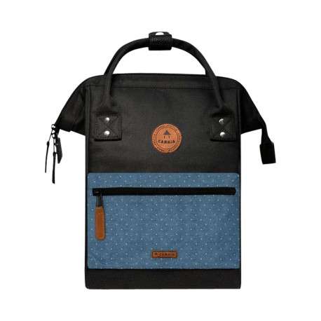 Petit sac à dos noir à fermeture zippée et pochettes interchangeables - Image 4