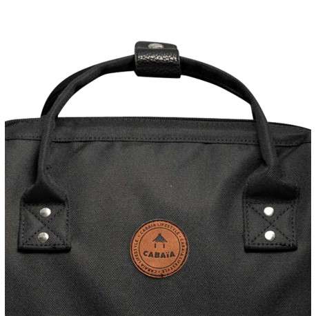 Petit sac à dos noir à fermeture zippée et pochettes interchangeables - Image 8