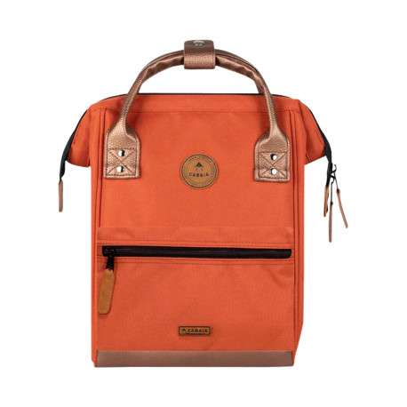 Petit sac à dos orange à fermeture zippée et pochettes interchangeables - Image 3