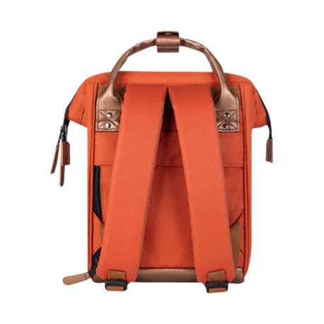 Petit sac à dos orange à fermeture zippée et pochettes interchangeables - Image 4