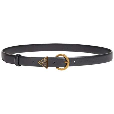 Ceinture noire unie fermeture dorée - Image 2