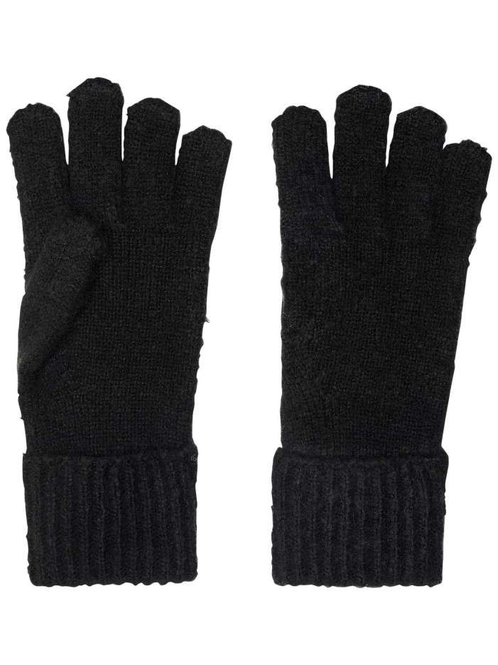 Gants noirs unis avec de...