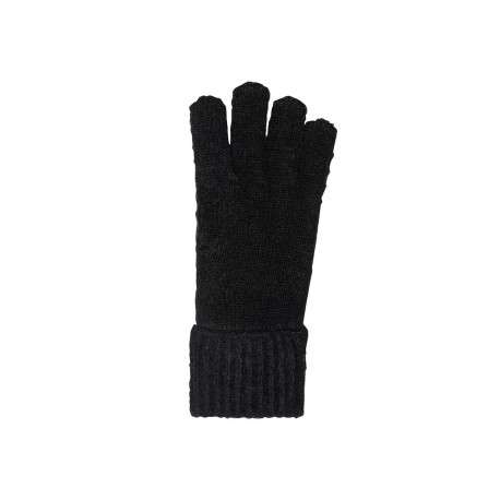 Gants noirs unis avec de larges revers - Image 2