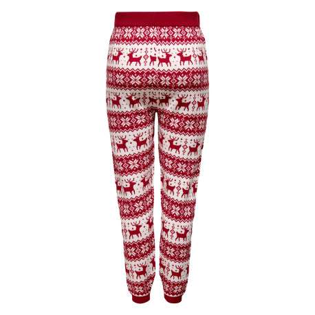 Pantalon rouge avec une coupe slim et motif Noël - Image 2