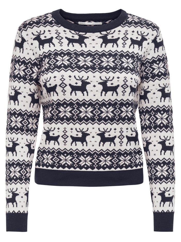 Sweat marine à coupe droite...