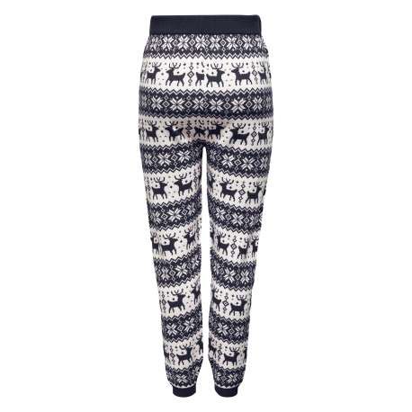 Pantalon marine avec une coupe slim et motif Noël - Image 2