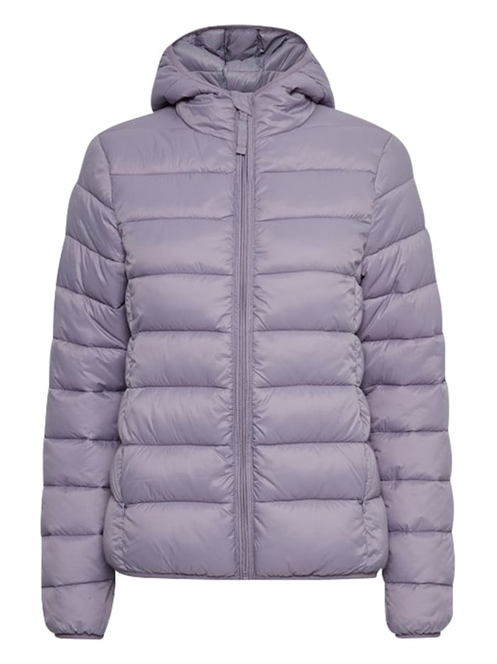 Doudoune à capuche lilas...