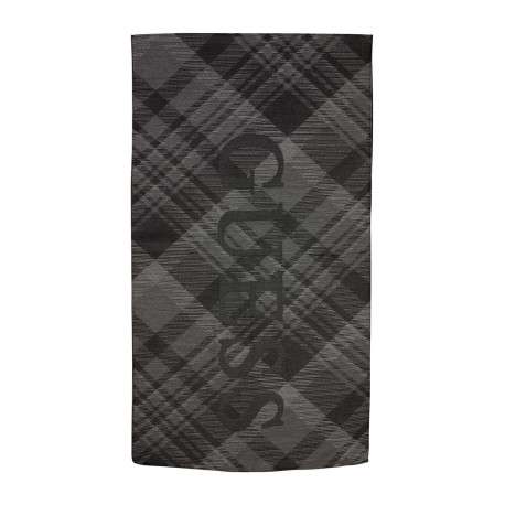 Foulard dégradé noir avec nom de la marque brodé