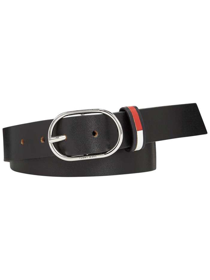 Ceinture en cuir noire unie...