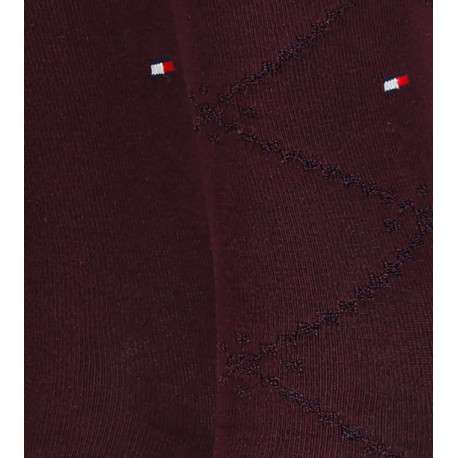 Lot de 2 paires de chaussettes hautes bordeaux unies avec une coupe haute - Image 3