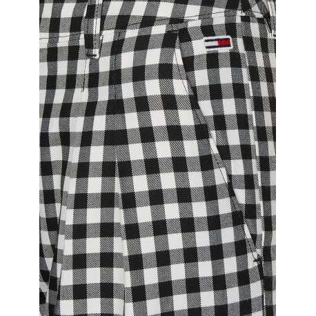 Pantalon Chino Hr Wide Leg Pant blanc vichy avec une coupe bootcut et des poches latérales - Image 6