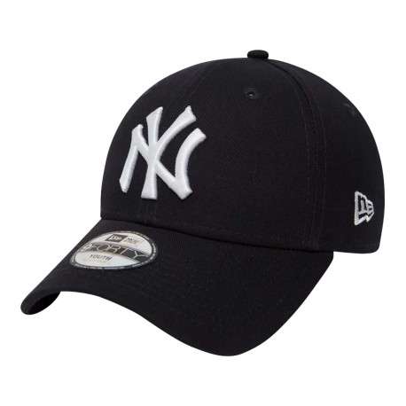 Casquette League Basic 9Forty en coton marine unie avec une coupe strapback et des inscriptions ""NY"" brodées - Image 2