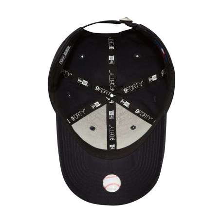 Casquette League Basic 9Forty en coton marine unie avec une coupe strapback et des inscriptions ""NY"" brodées - Image 7