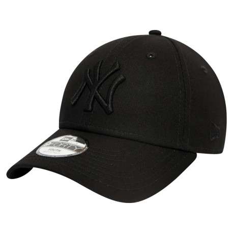 Casquette Kids League Essential 9Forty en coton noire unie avec une coupe strapback et logo sur le côté - Image 2