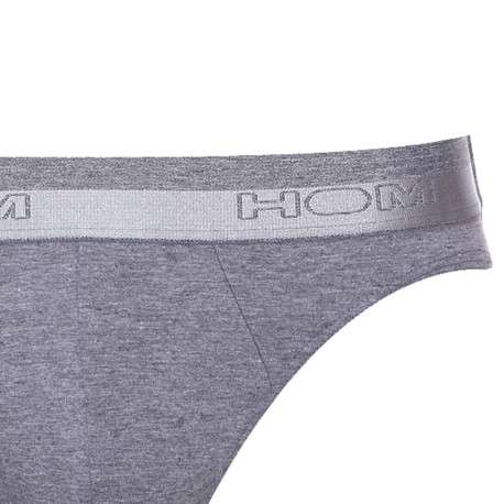 Slip Classic gris chiné avec logo effet métallisé autour de la taille - Image 2