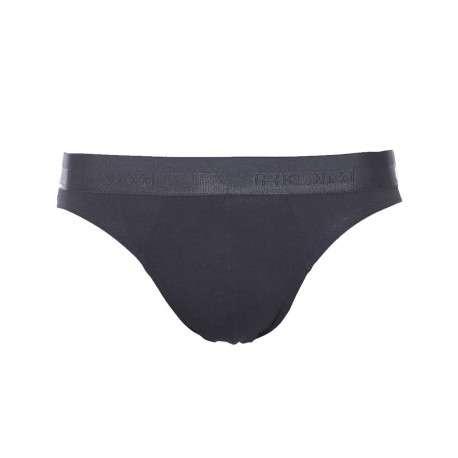 Slip Classic noir avec logo effet métallisé autour de la taille élastiquée