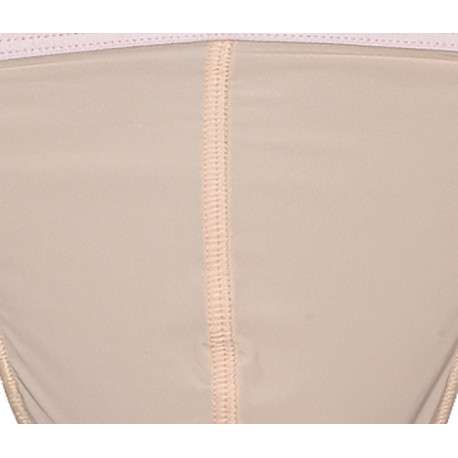 String beige Plumes avec élastique fin de chaque côté - Image 3