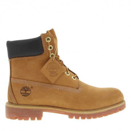 Boots montantes en cuir camel à semelles crantées beige et à lacets ronds bicolore - Image 2