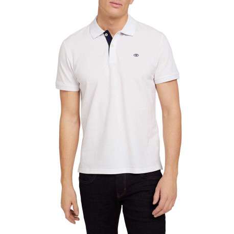 Polo en coton blanc uni coupe droite avec un col fermé par 2 boutons - Image 16