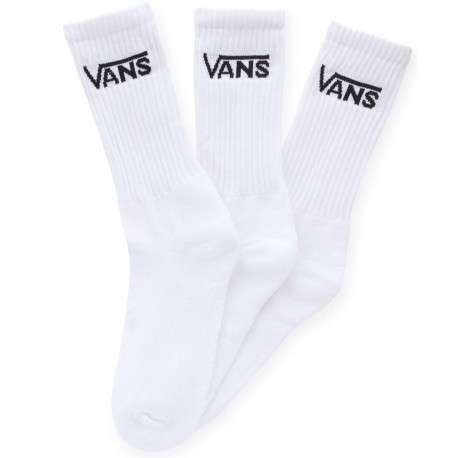 Chaussettes hautes blanches unies avec le logo de la marque brodé