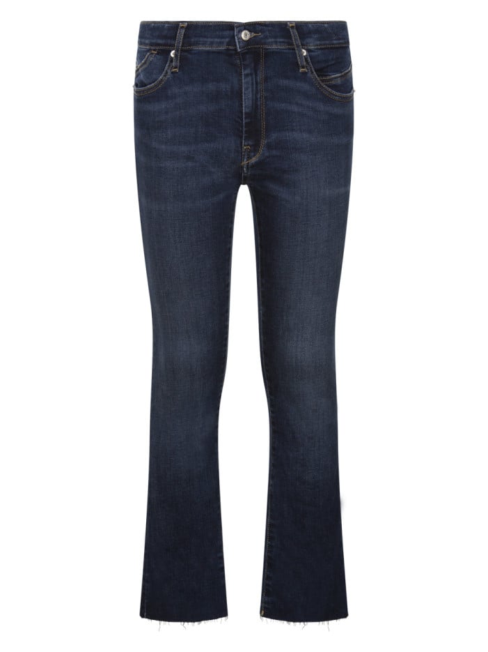 Jean flare en coton marine...