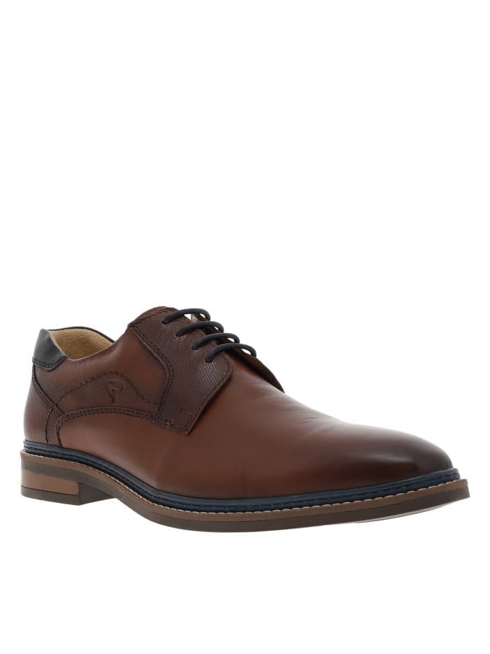 Derbies en cuir cognac avec...