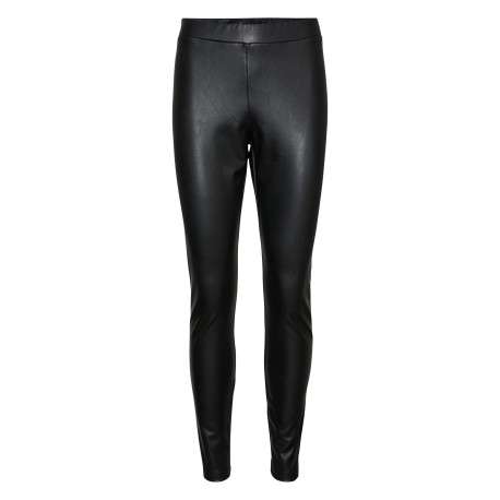 Legging noir uni avec une coupe skinny et une taille élastiquée - Image 9