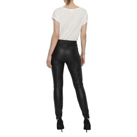 Legging noir uni avec une coupe skinny et une taille élastiquée - Image 18