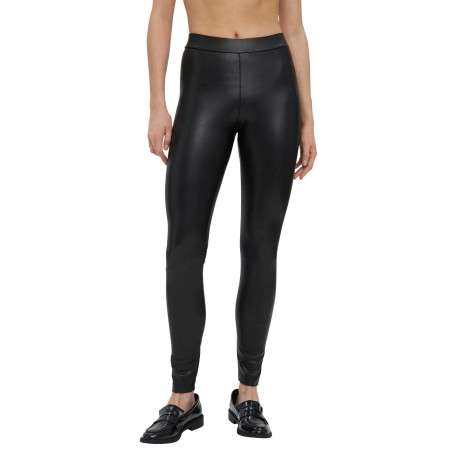 Legging noir uni avec une coupe skinny et une taille élastiquée - Image 28