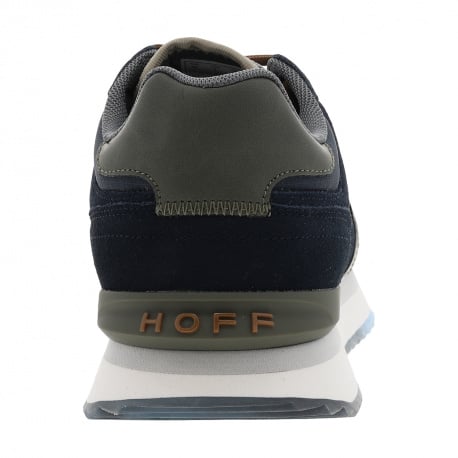 Baskets basses Copenhague marine à semelle crantée avec empiècements de différentes matières - Image 4