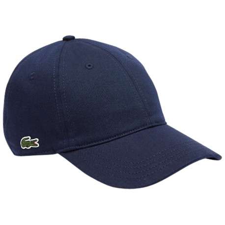 Casquette en coton marine avec logo iconique brodé en vert sur le côté